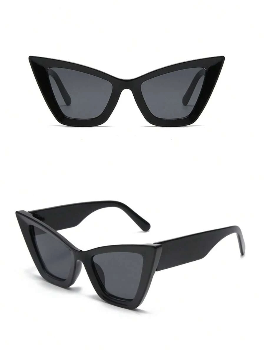 1pair Women Cat Eye Frame Vintage Fashion Glasses For Party Shades Beach Accessories | SHEIN