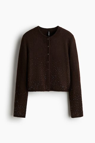 H & M - Embellished Cardigan - Brown | H&M (US + CA)