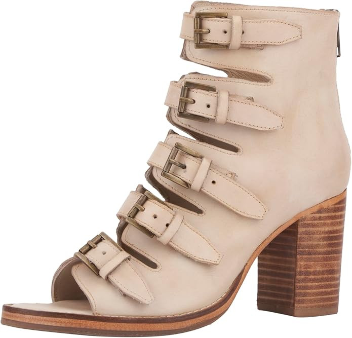 Vintage Foundry Co. Women's Lauralyn, Heel Sandal, Casual, Zipper Closure, Round Toe, Leather Out... | Amazon (US)