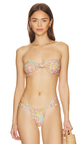 Lele Bikini Top in Flower Fields | Bandeau Bikini | Bandeau Bikinis 2024 | Bandeau Swimsuit  | Revolve Clothing (Global)