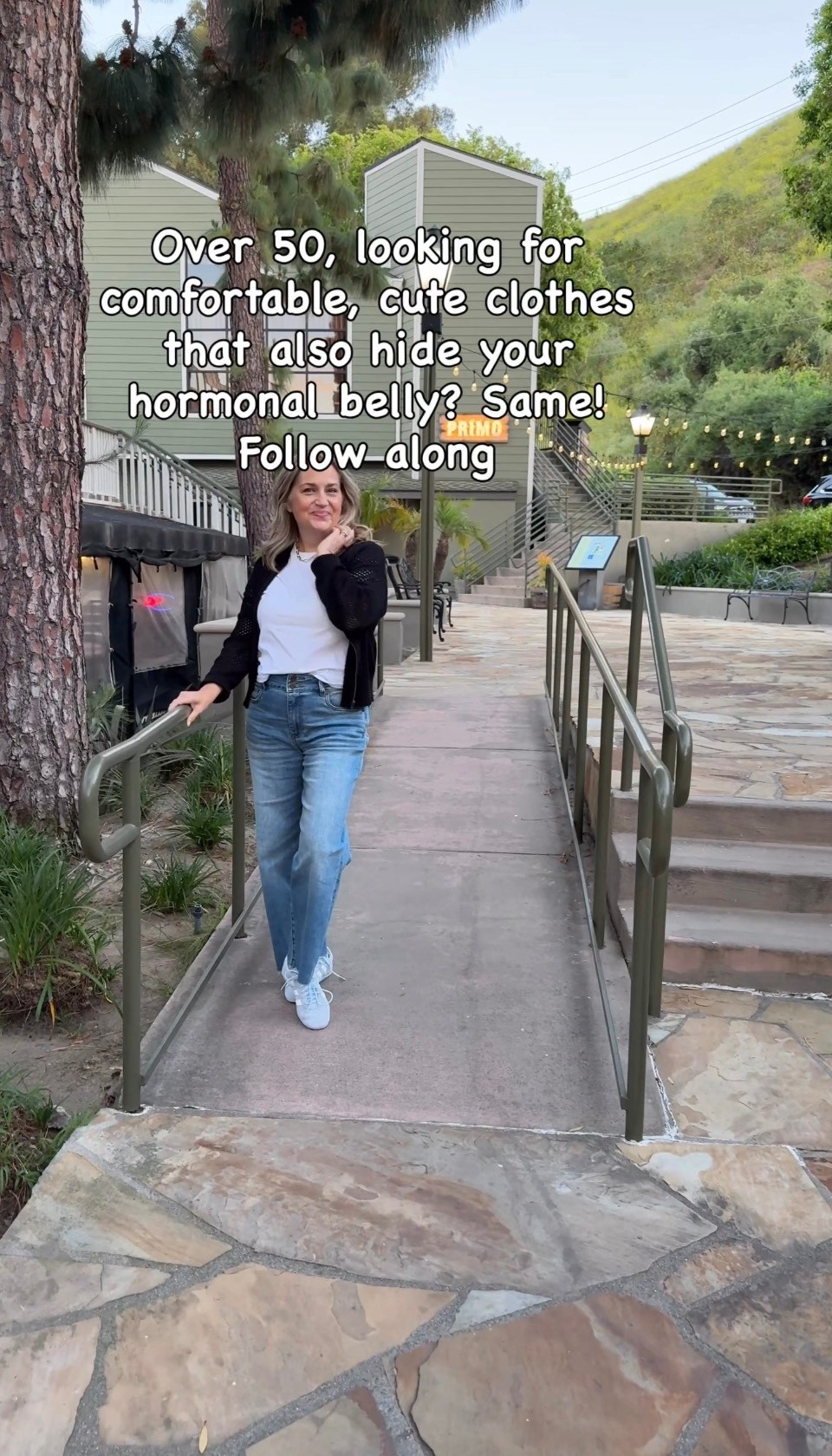 I am obsessed with these new jeans! They have a double button waste, which holds your belly in nicely without feeling tight at all. You can grab these jeans for under $60. ￼

#LTKOver40 #LTKMothersDay #LTKootd