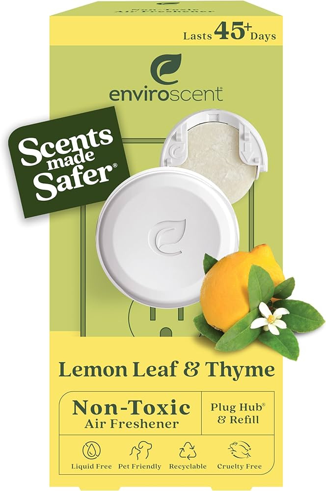 Enviroscent Non Toxic Air Freshener (Lemon Leaf & Thyme) Plug-in Air Freshener for Home | Essenti... | Amazon (US)