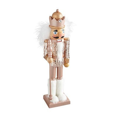 15" Rose Gold Glittered Nutcracker | Pier 1 Imports