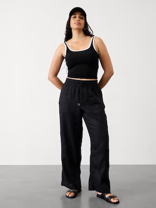 Retreat Linen High Rise Wide Leg Pant | Athleta