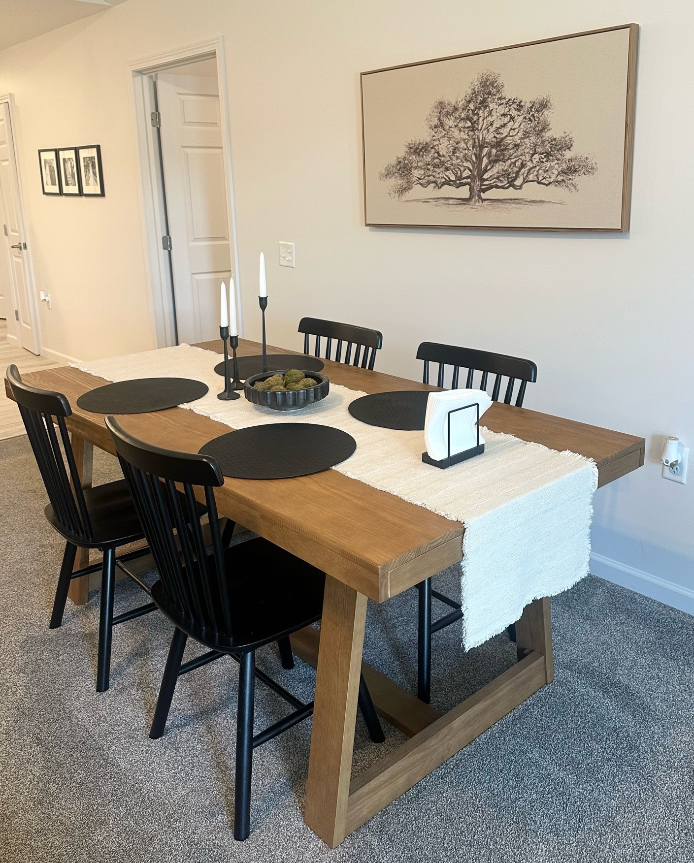 This table was one of my best finds yet! Under $400🥰
Table runner is Tjmaxx, similar linked. Bowl is old CB2, similar linked. Candle stick holders are current hobby lobby, could not link exact ones!

#LTKOver40 #LTKHome #LTKSaleAlert