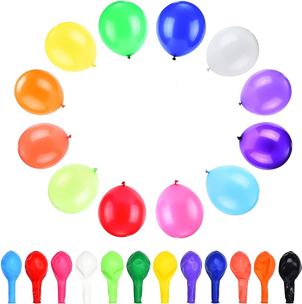 Balloons Rainbow Set, NuLink 120 Pack Assorted Colors 12 Inches Latex Balloons, Party Balloon, Ba... | Amazon (US)