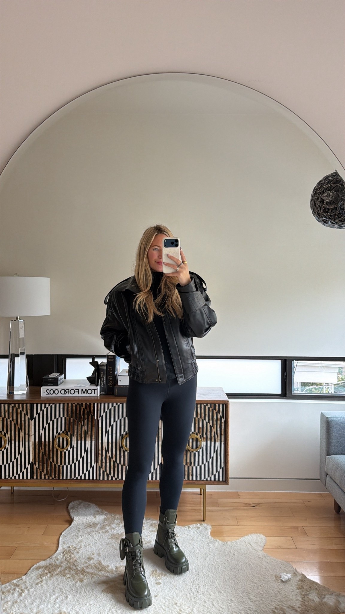 The it’s too cold out uniform 

Combat boots leggings leather bomber jacket 

#LTKTall #LTKootd