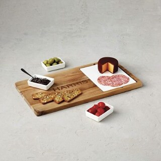 Fete Rectangular Charcuterie Board with Personalization & Ceramic Dishes | Frontgate
