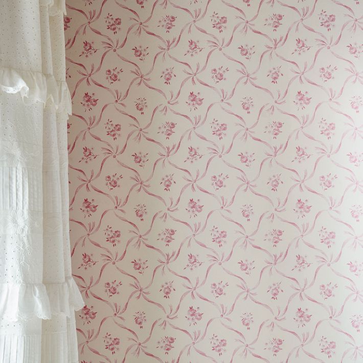 LoveShackFancy Pink Wallpaper | Pottery Barn Teen