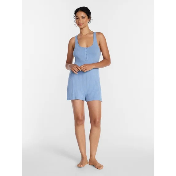 Joyspun Women's Pointelle Sleepwear Romper, Sizes XS-3X | Walmart (US)