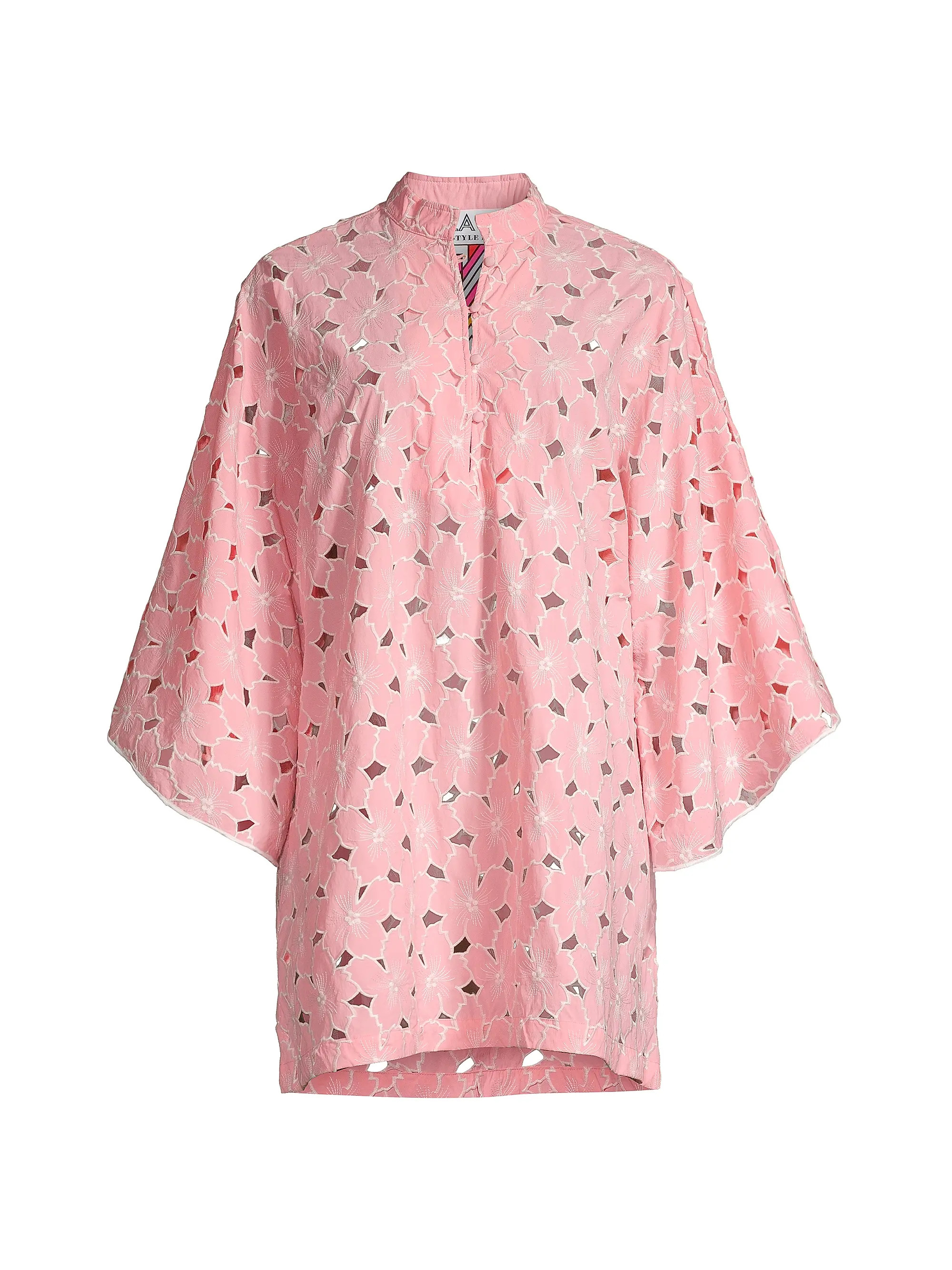 Floral Lace Caftan Minidress | Saks Fifth Avenue
