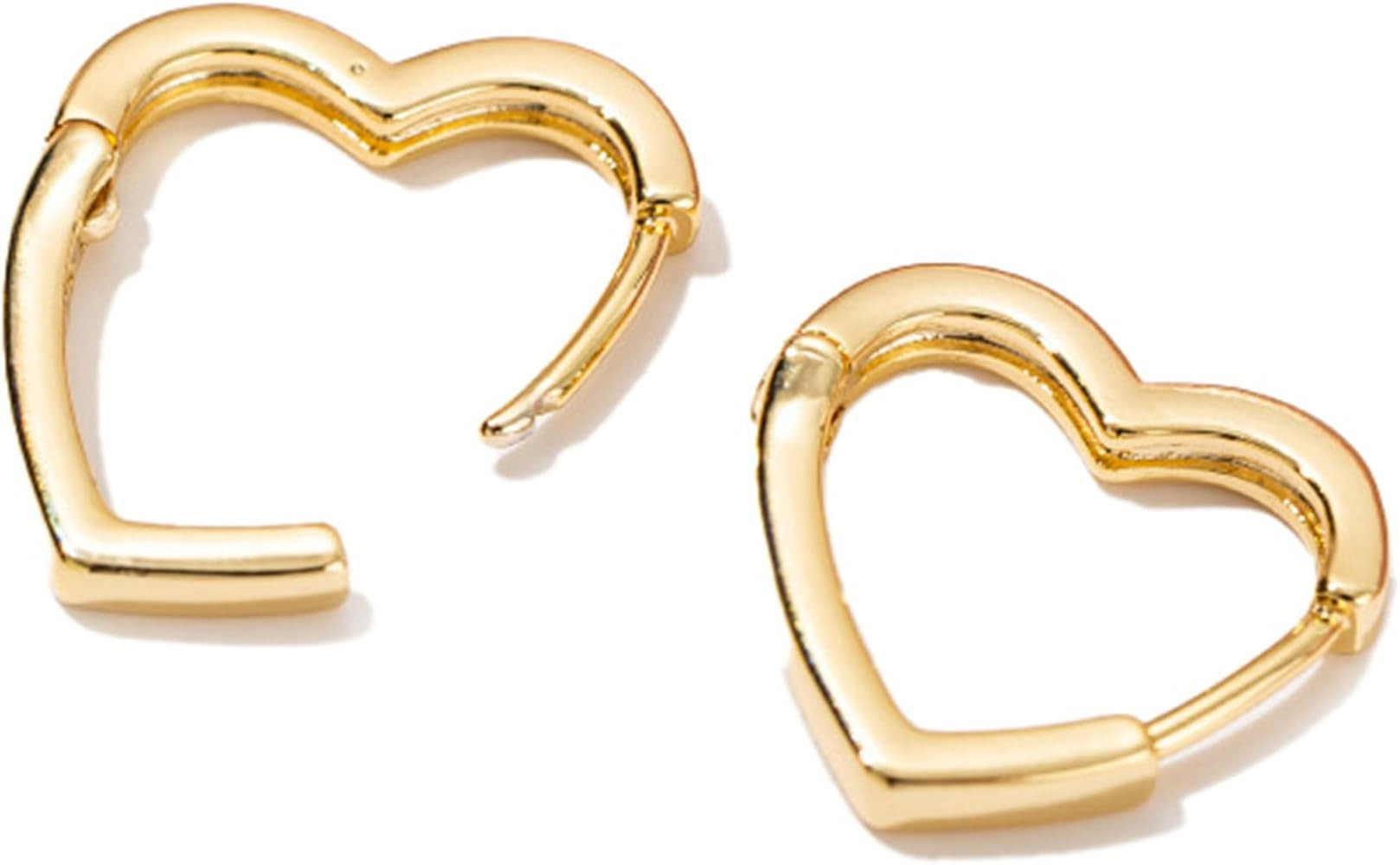 Bow Earrings for Women 14K Gold Heart-Shaped Stud Earrings Hypoallergenic Simple Dainty Earrings ... | Amazon (US)