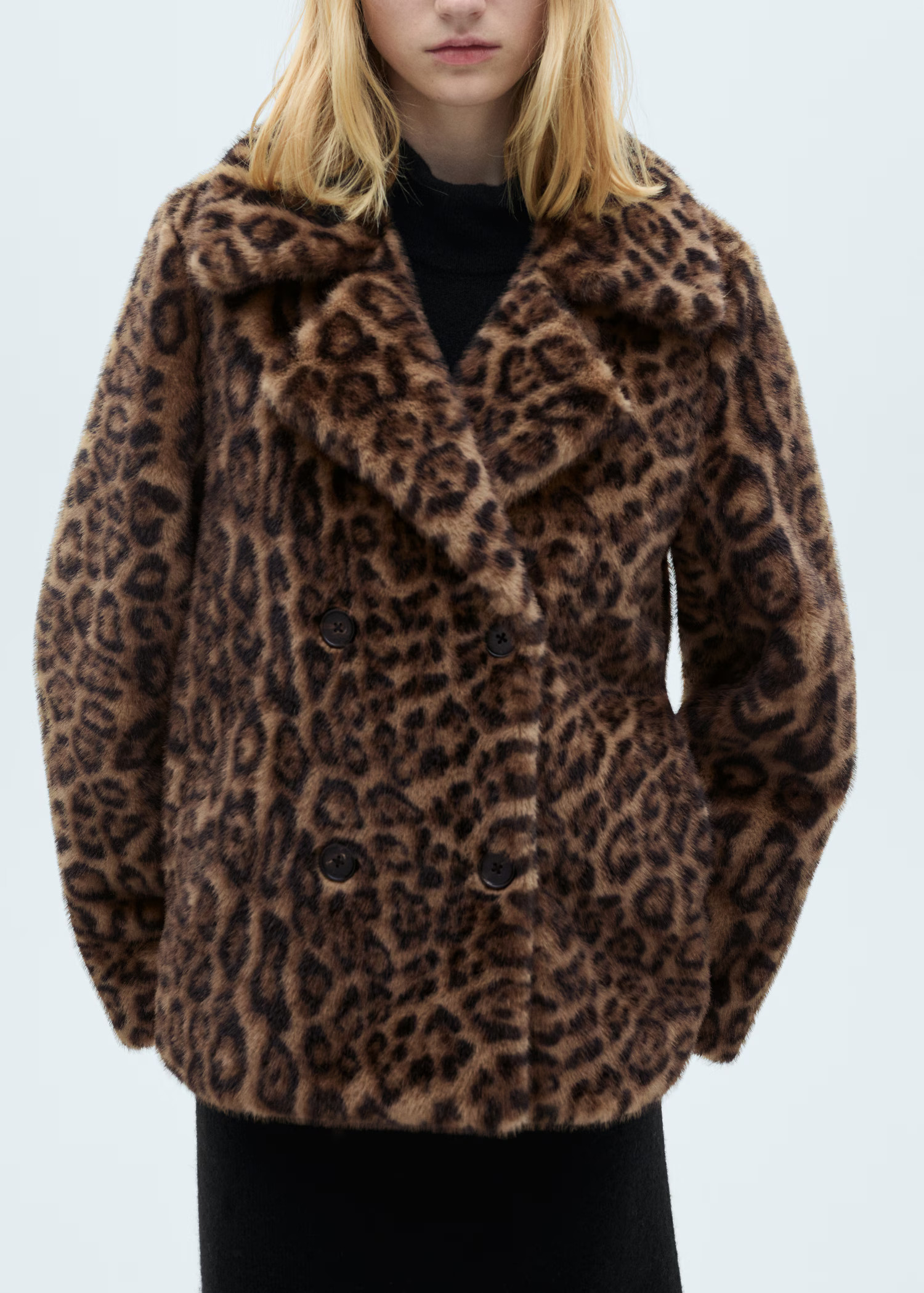 Leopard fur-effect coat | Mango (US/MX/AU)