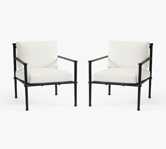 Ellis Metal Outdoor Lounge Chair | Pottery Barn (US)