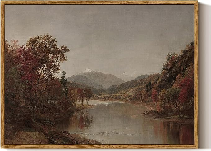 ARPEOTCY Vintage Framed Canvas Wall Art, Fall Natural Scenery Wall Decor for Living Room, 12x16 i... | Amazon (US)