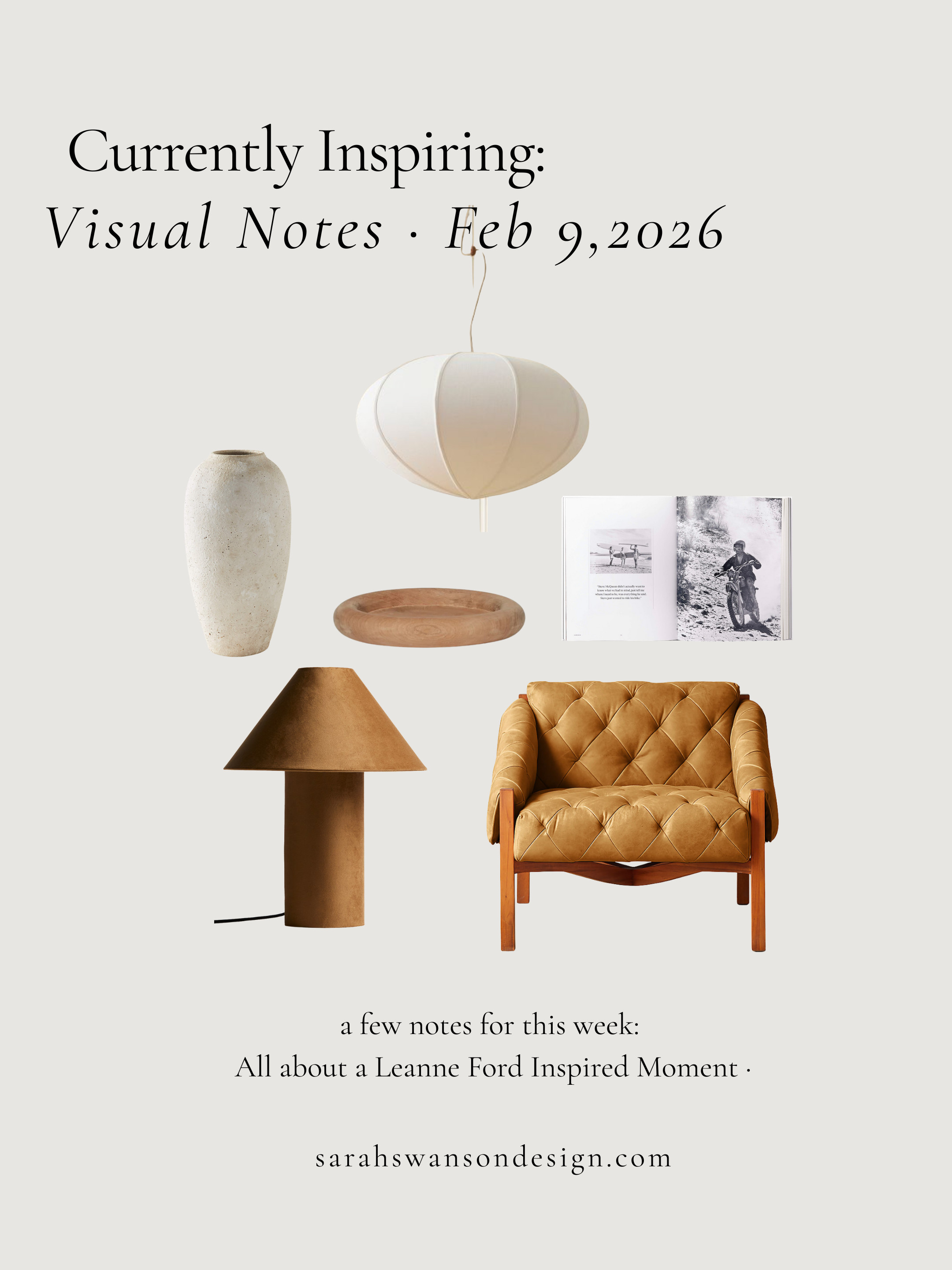 A few notes from this week —

all about a collected home with a Leanne Ford inspired moment.

Read the full post — https://www.sarahswansondesign.com/post/visual-notes-feb-2-2026 

 #LTKHome