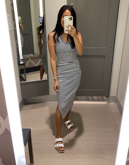 Fourth of July outfit. 4th of July outfit. Striped dress. Casual dress. True to size. Great fit and material for the price  

#LTKunder50 #LTKstyletip