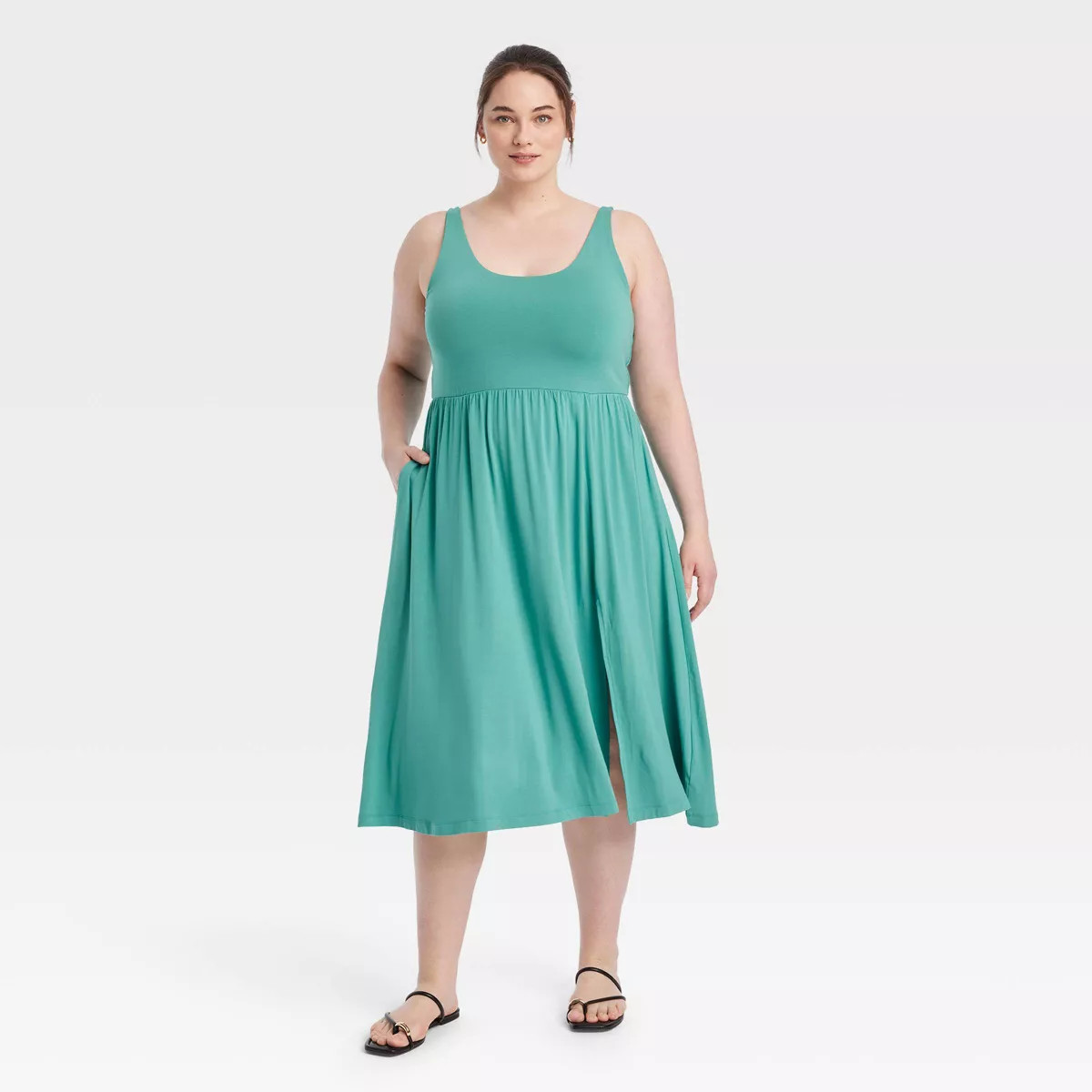 Women's Midi Ballet Dress - A New Day™ Teal XXL | Target