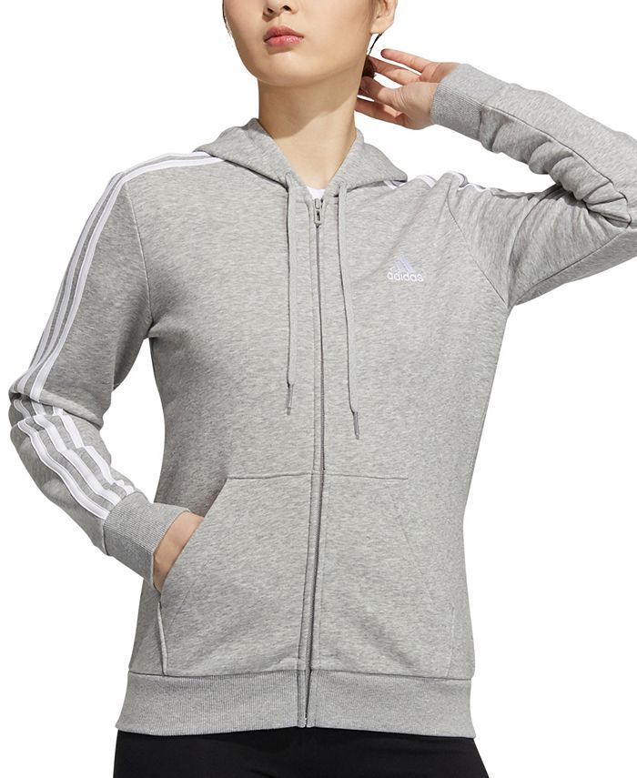 adidas Women's Cotton Fleece Full-Zip & Reviews - Tops - Women - Macy's | Macys (US)