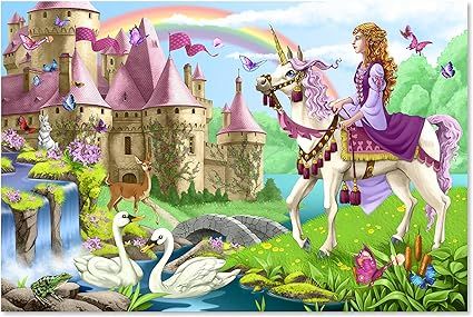 Melissa & Doug Fairy Tale Castle Jumbo Jigsaw Floor Puzzle (48 pcs, 2 x 3 feet) - FSC Certified  ... | Amazon (US)