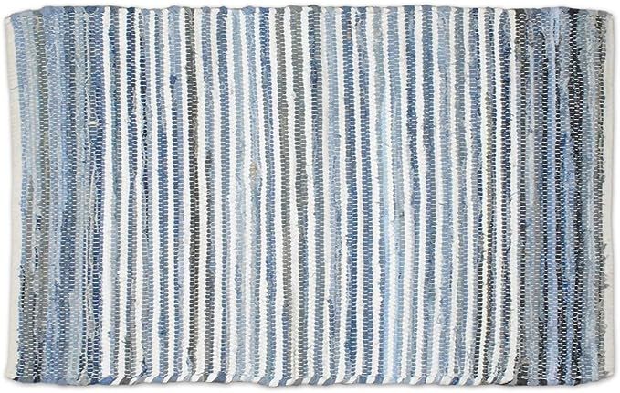 DII Chindi Collection Handmade Rag Rug, Colors May Vary, 4 x 6', Denim, 1 Piece | Amazon (US)