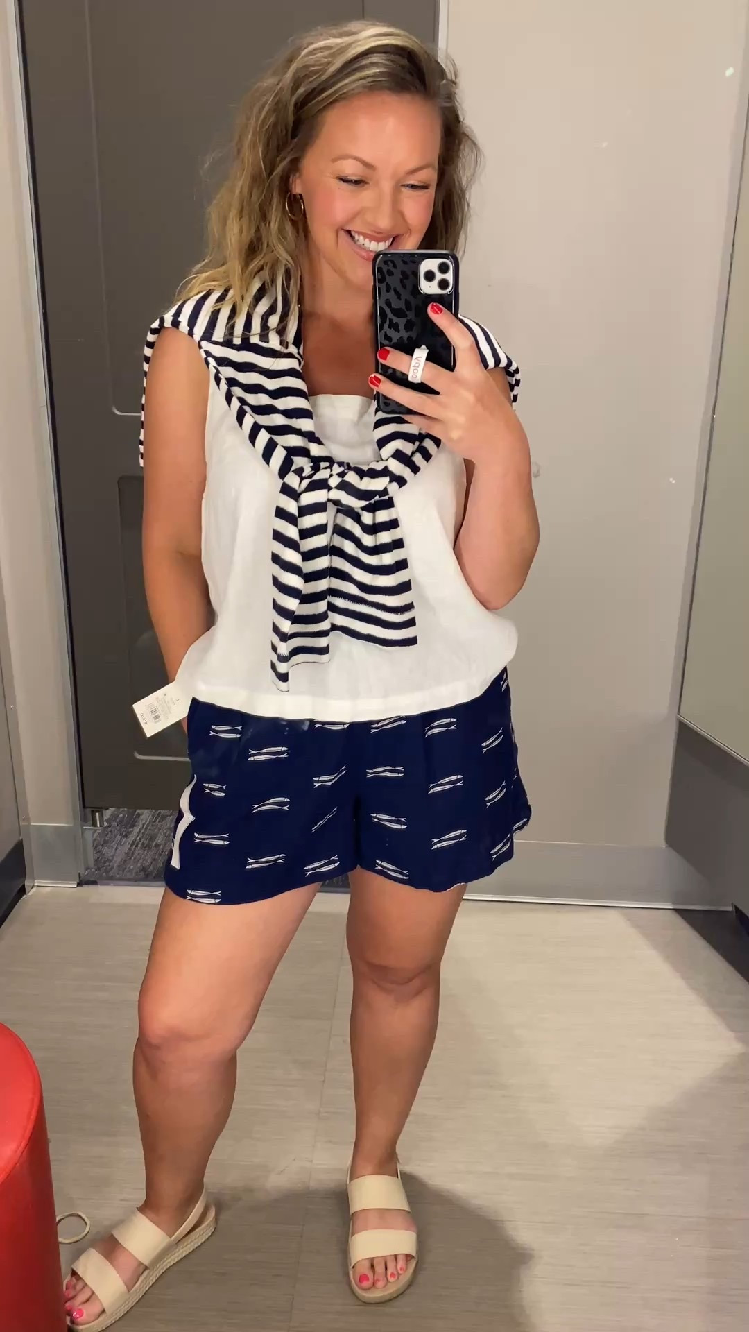 Hear me out, I'm pro print mixing when it's done right, like stripes and these cute nautical shorts. Target has a whole coastal-themed collection right now, and it has me like 😍.