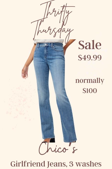 🚨Sale alert

Chico’s
Girlfriend jeans 
Comes in 3 washes and for petite, regular and Tall 

Now $49.99 normally $100
And truly a Jean you’ll love!

One of my go to jeans and I love the dark wash for workwear 


#LTKfindsunder50 #LTKstyletip #LTKsalealert