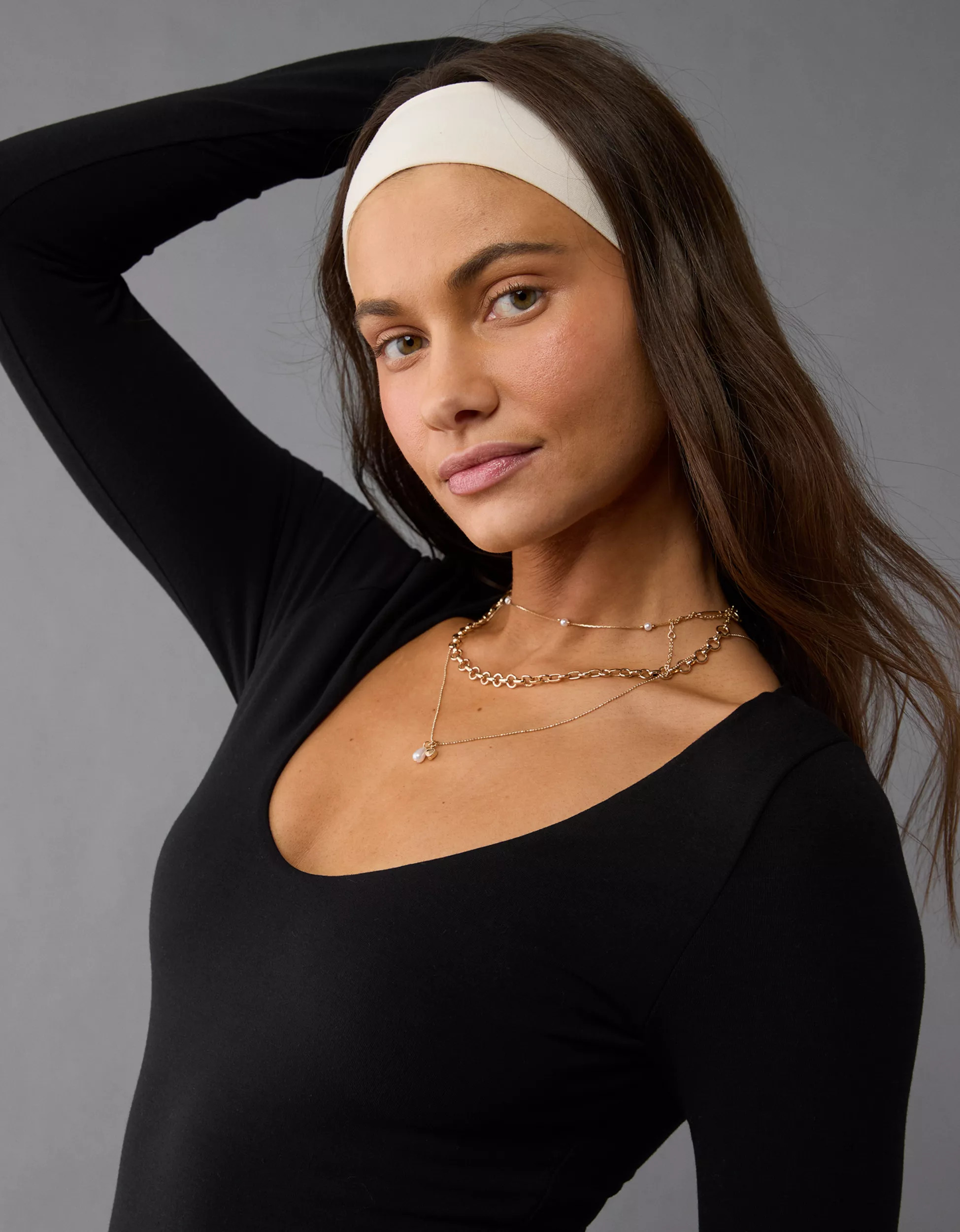 AE Long-Sleeve V-Neck Bodysuit | American Eagle Outfitters (US & CA)