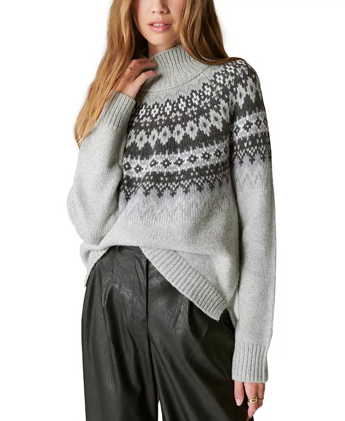 Lucky Brand Women's Fair Isle Turtleneck Sweater - Macy's | Macy's