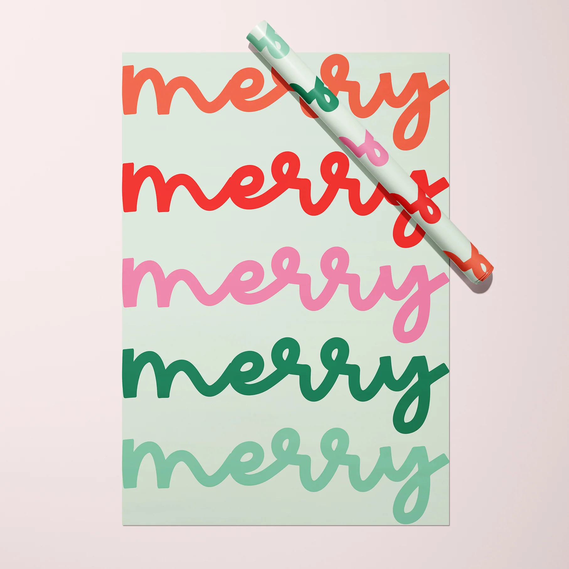 Beth Chappo x JCS Mint Merry Gift Wrap | Joy Creative Shop
