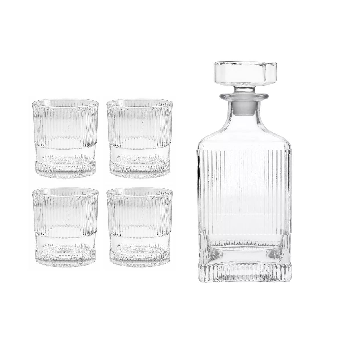 25.4oz and DOFs 9.85oz NoHo Clear Decanter Set Clear - Fortessa Tableware Solutions | Target
