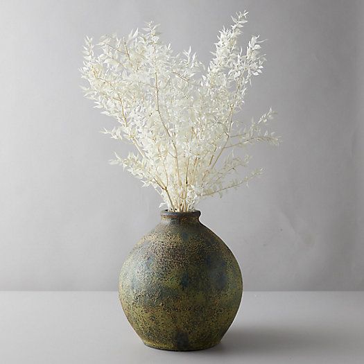 Aged Ceramic Vase, Green | Terrain