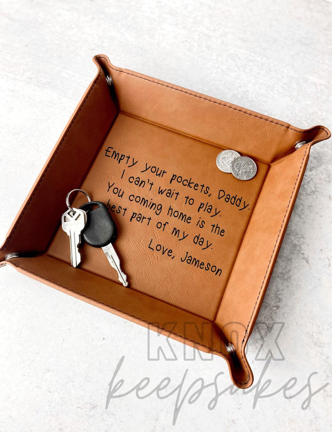 Valet Tray for Dad, Christmas Gift, New Dad, Catch All Table Tray, Coming Home is the Best Part o... | Etsy (US)