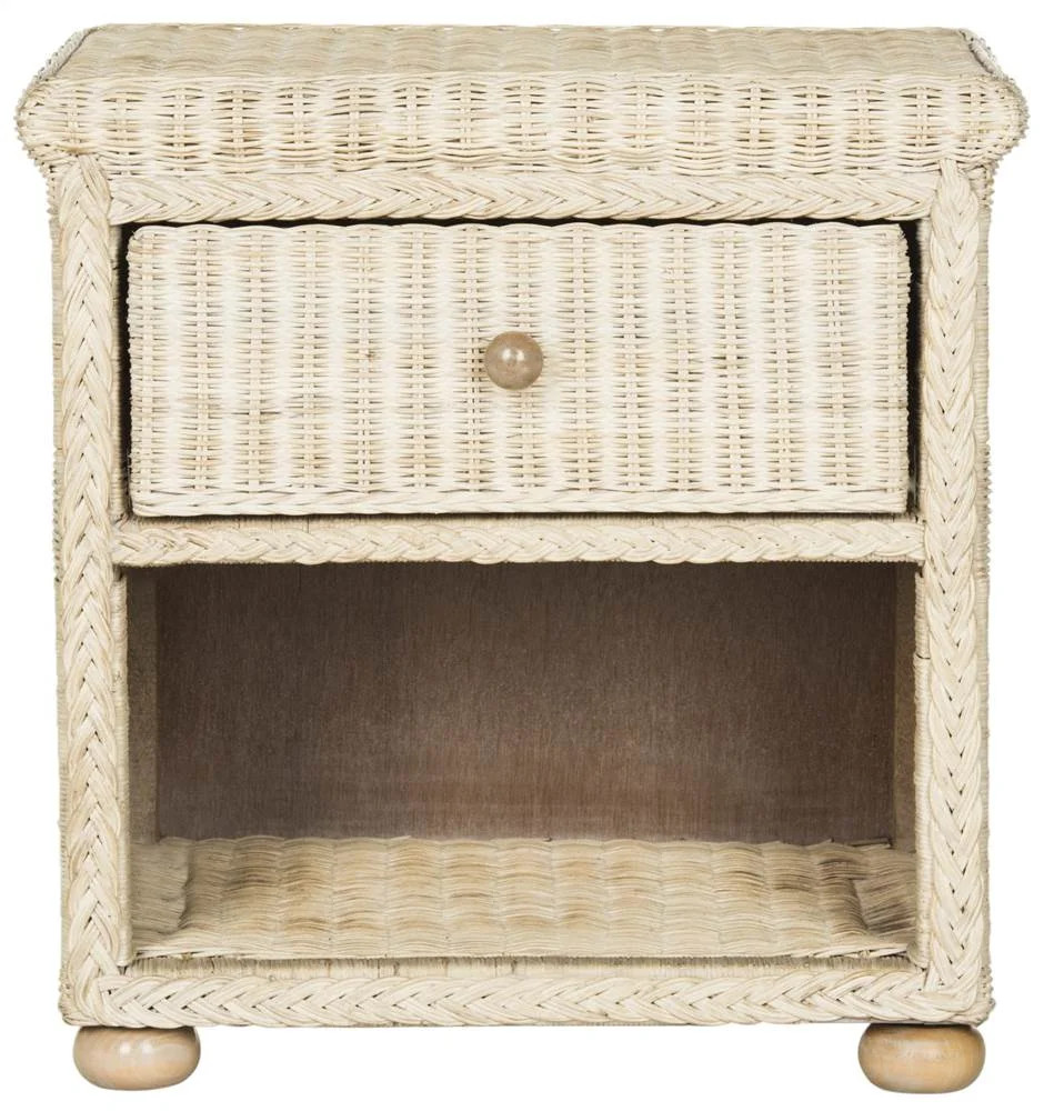 Adira Wicker Nightstand in Natural White Wash - Walmart.com | Walmart (US)