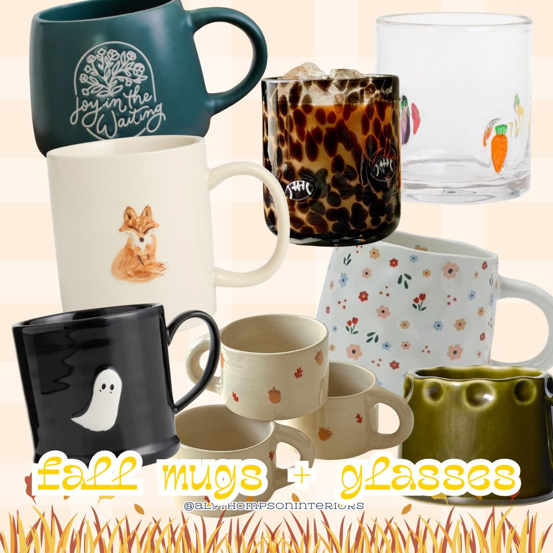 Fall Mugs | Fall Decor | Fall Finds | Plaid | Autumn Colors | Porch Decor | Wall Art | Brass candlesticks | Pumpkins 

 #LTKSeasonal #LTKHome #LTKSaleAlert