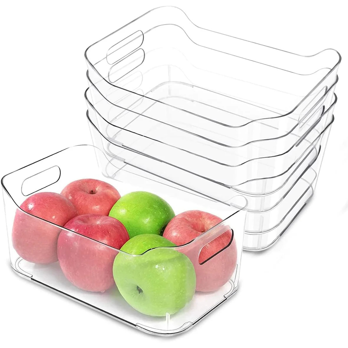 4Pcs Refrigerator Organizer Bins Fridge Organizers and Storage Clear Plastic Storage Containers f... | Walmart (US)