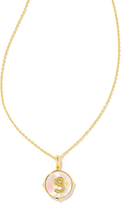 Kendra Scott 14k Gold-Plated Brass Letter A-Z Disc Reversible Pendant Necklace, Fashion Jewelry f... | Amazon (US)