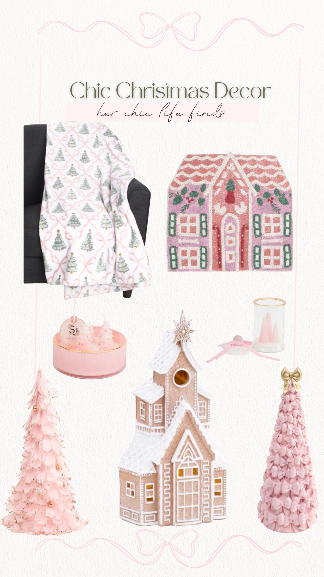 Pinkmas finds
Christmas tree and bow blanket
Pink Christmas tree candle
Gingerbread church
Pink bow tree

#LTKFindsUnder50 #LTKGiftGuide #LTKSeasonal