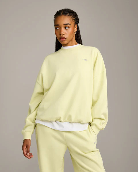 Foundations All Season Crew Neck Sweatshirt 
 Pastel Yellow | Oner Active (UK / US)