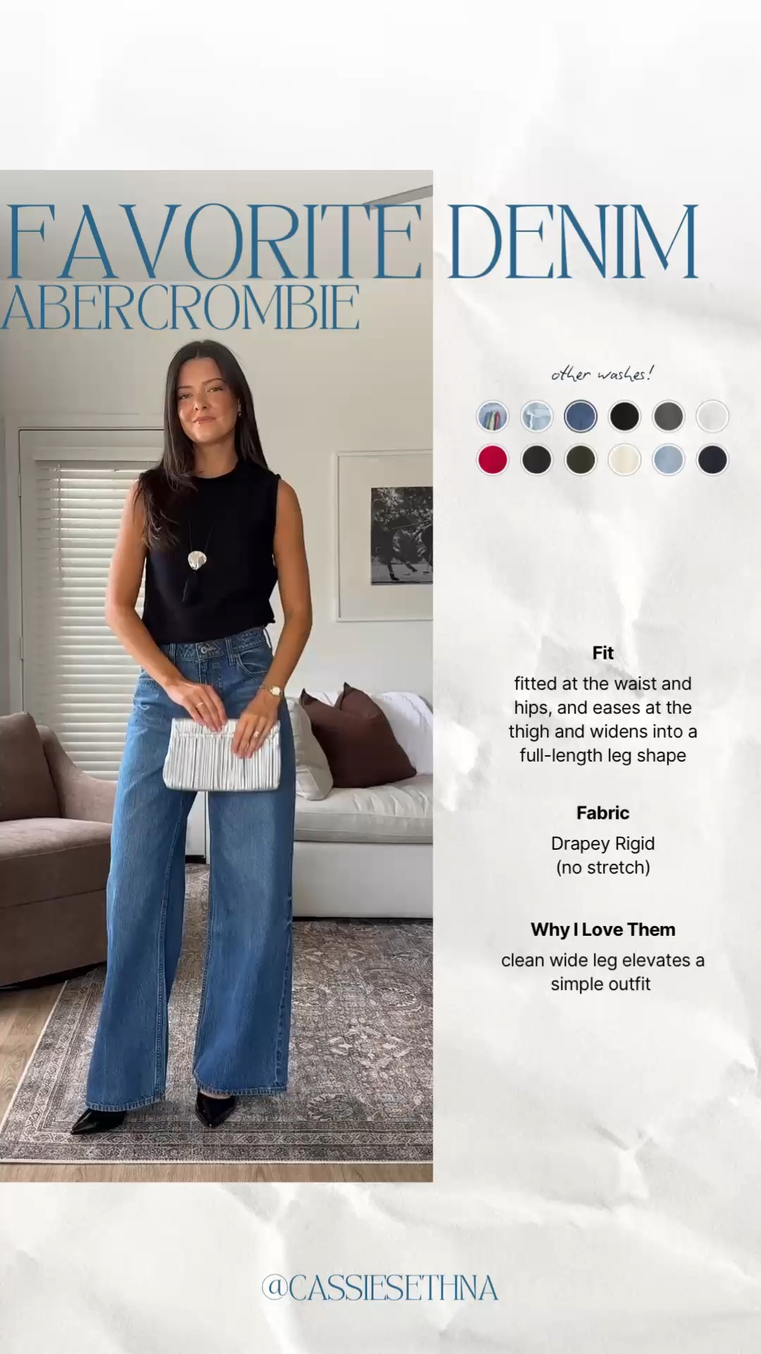 @Abercrombie jeans! I am 5’7” wearing my true size 25 (Classic Fit) in these jeans and XS in the top!