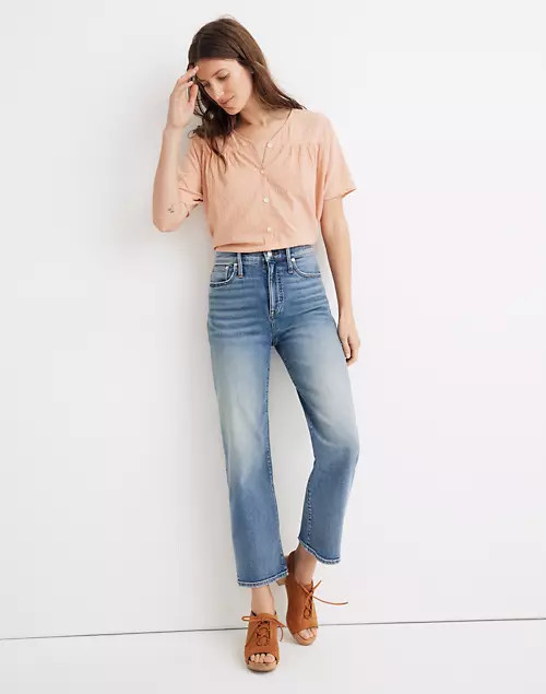 Slim Wide-Leg Crop Jeans in Reggie Wash | Madewell