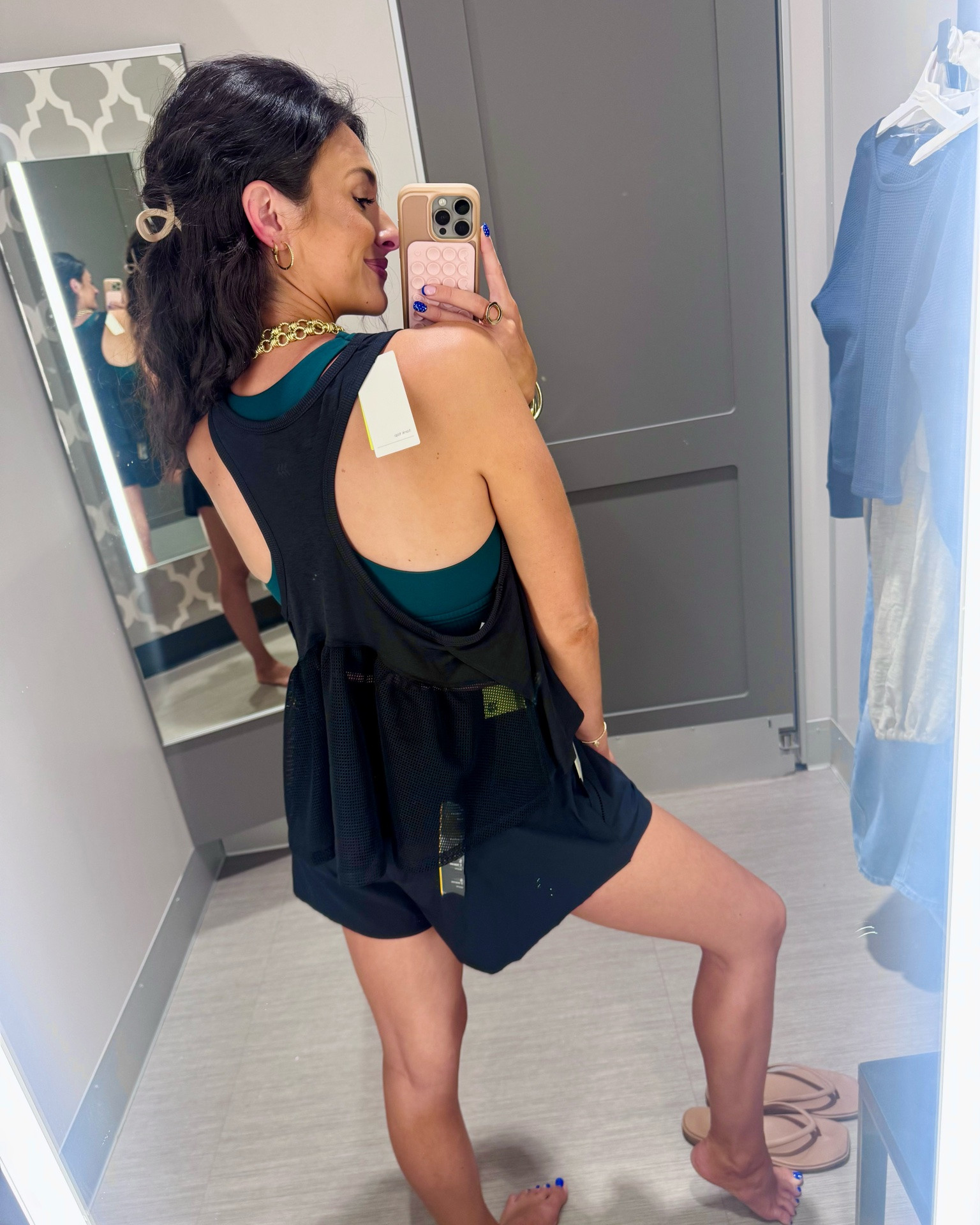 This little racer back tank has the cutest mesh back and the shorts are so comparable to the super expensive brands— IYKYK. Also pockets in the shorts!!! I’m 5’8.5 wearing a small in both!

#LTKgrwm #LTKmomlife #LTKfitnessgoals