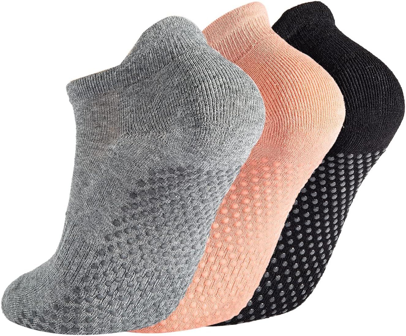 Grip Socks for Women Pilates Non Slip Socks Womens Pilates Socks with Grips for Women Grippers So... | Amazon (US)