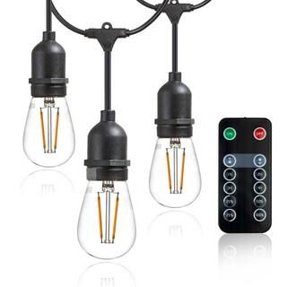 Newhouse Lighting Outdoor/Indoor 48 ft. Plug-In S14 Bulb LED String Light with Wireless 265W Dimm... | The Home Depot