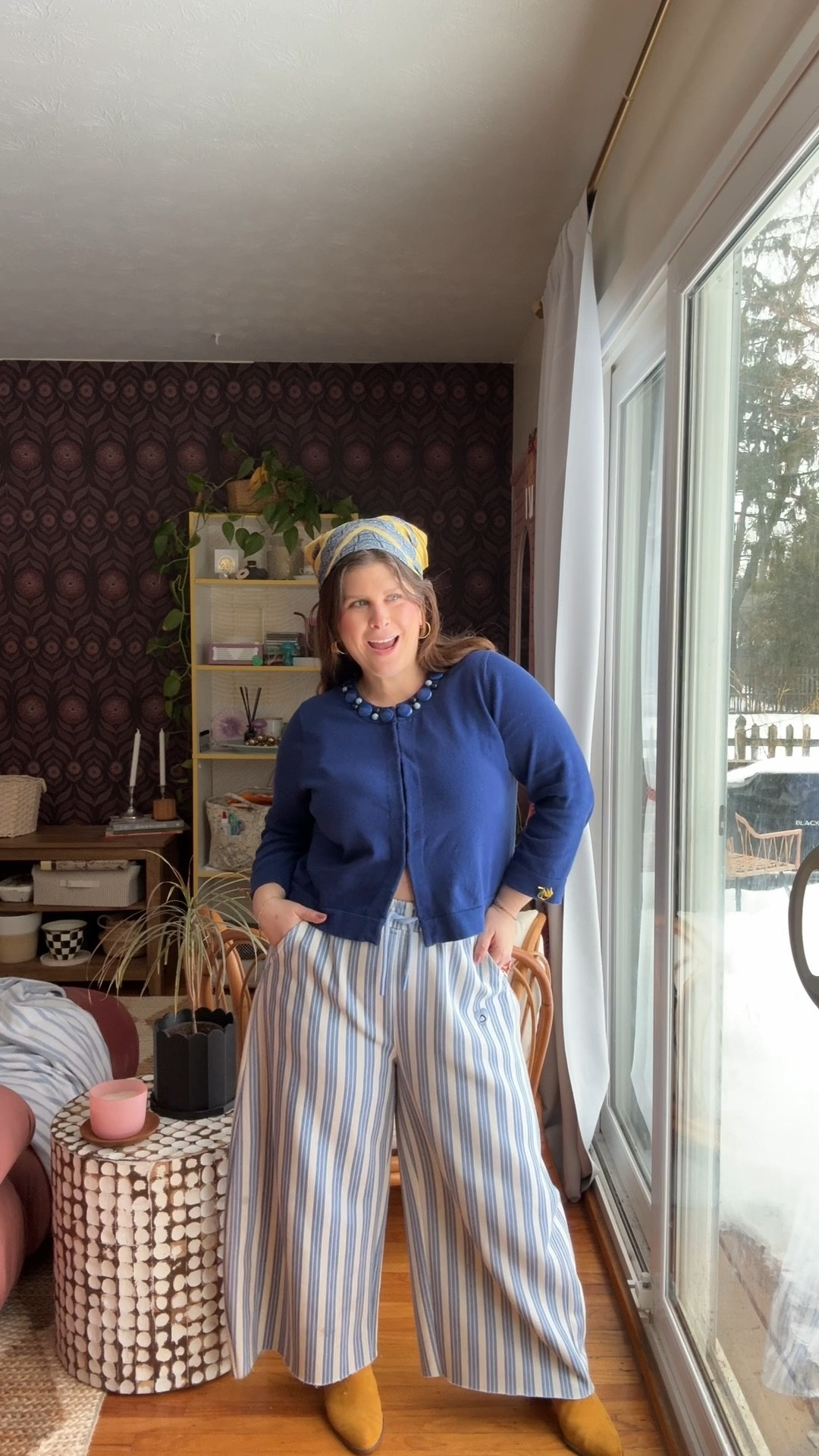 A blue & yellow outfit! Beaded cardigan & wide leg pants



#LTKSeasonal #LTKPetite #LTKootd