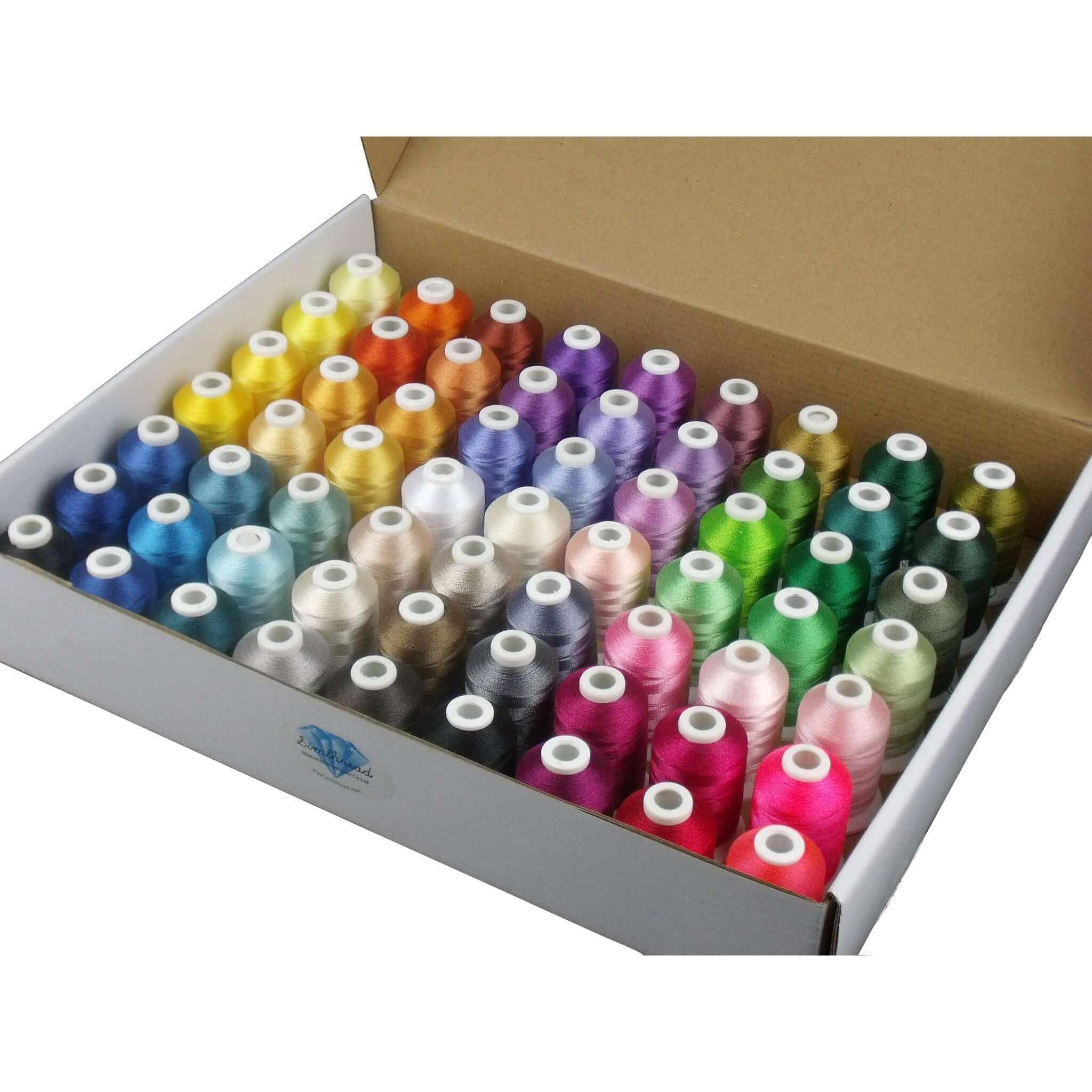 Simthread 63 Brother Colors Polyester Embroidery Machine Thread Kit 40 Weight for Brother Babyloc... | Amazon (US)