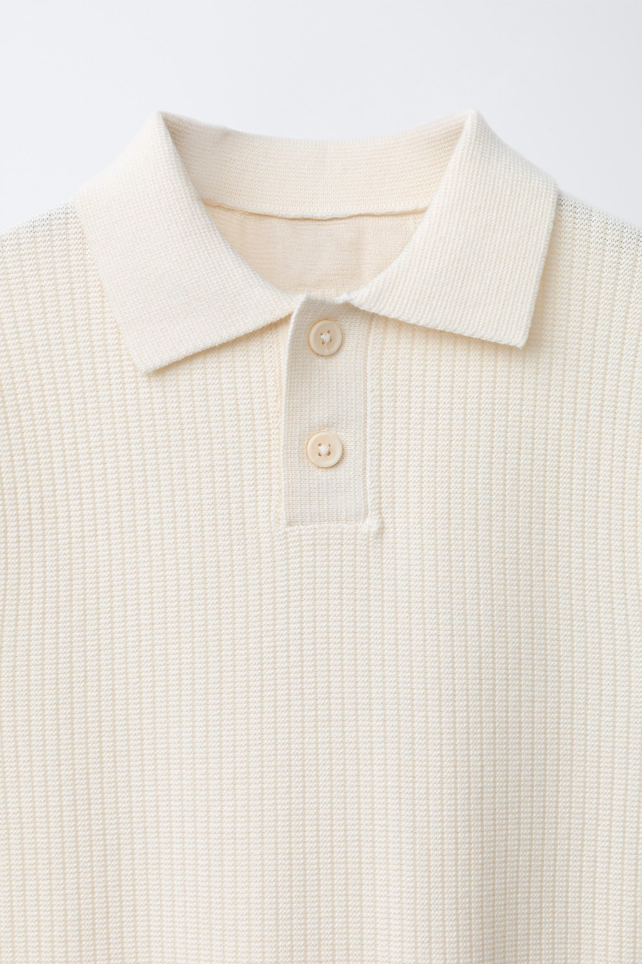 BASIC RIB KNIT POLO SHIRT | Zara Canada