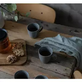 Habitat Set of 4 Stoneware Mugs - Grey Reactive | Habitat UK