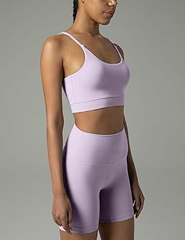 Colorfulkoala Women's Dreamlux Bowknot Strappy Sports Bras Light Impact Workout Yoga Tops | Amazon (US)