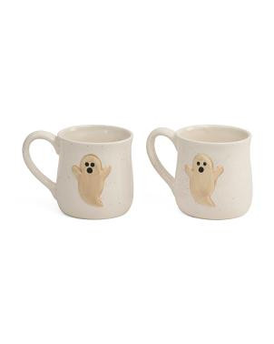 Set Of 2 Speckled Ghost Mugs | Fall Decor | TJ Maxx | TJ Maxx